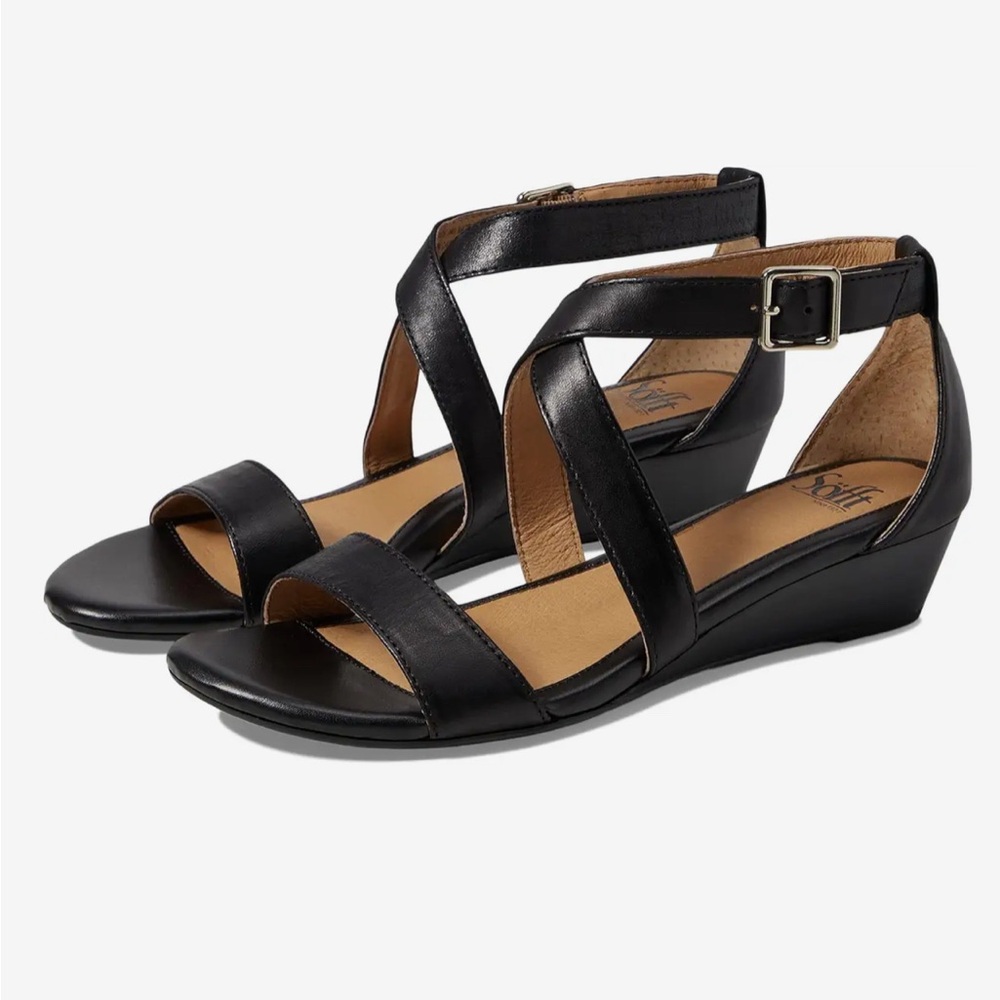 Sofft Innis Women's Wedge Shoes Black Talco : 7 W